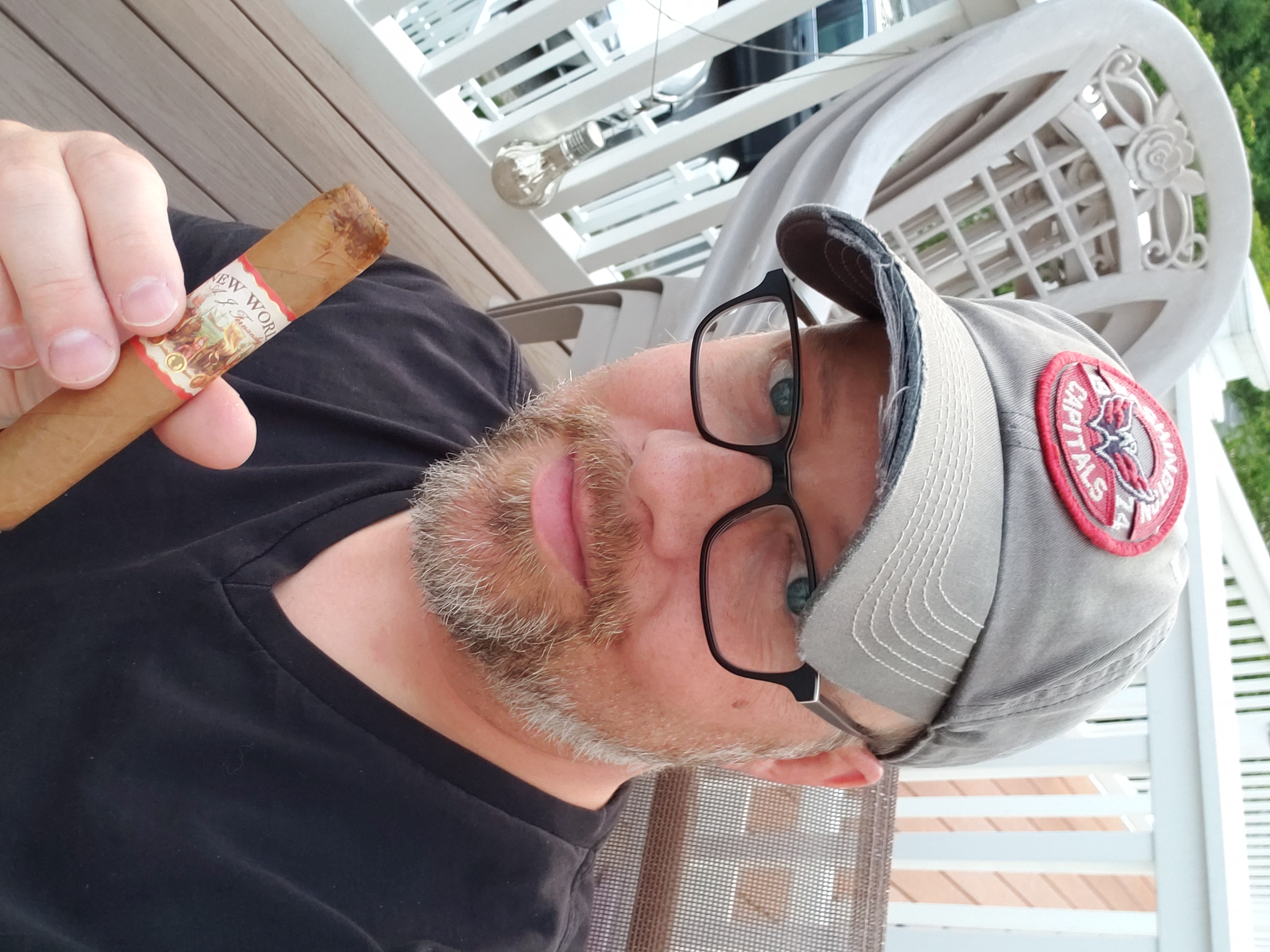 Me enjoying the weather with a nice cigar!